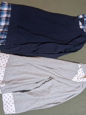 Kim Rodgers Women's Sweaters With Faux Undershirt Size XL Bundle Navy & Grey